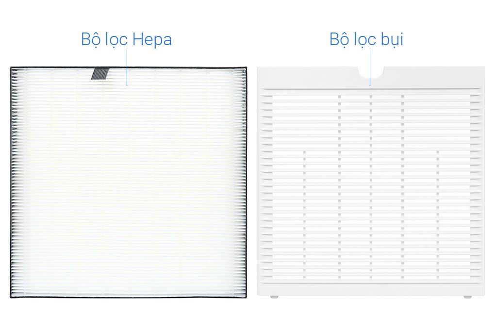 Bộ lọc HEPA loại bỏ bụi mịn có kích thước siêu nhỏ , tăng tuổi thọ phin lọc lên đến 10 năm 
